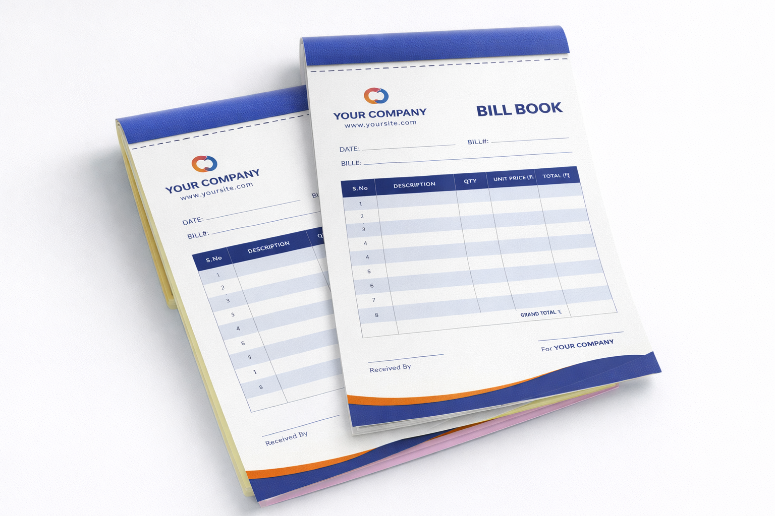 Bill book sample design