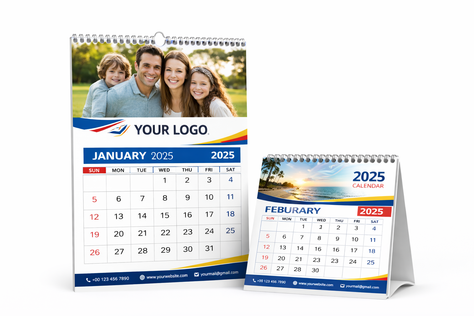 Custom calendar sample design