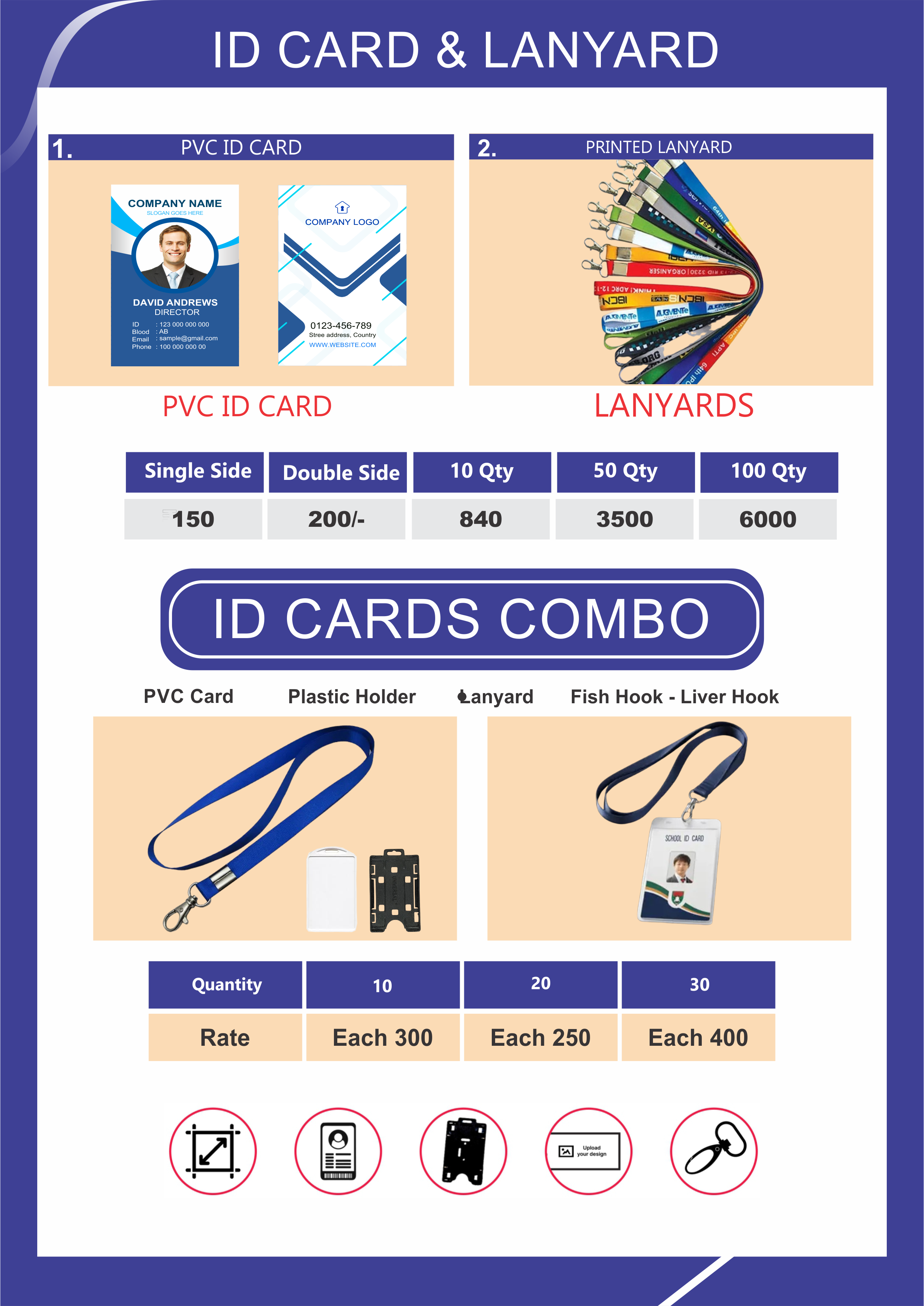 ID Cards pricing sheet