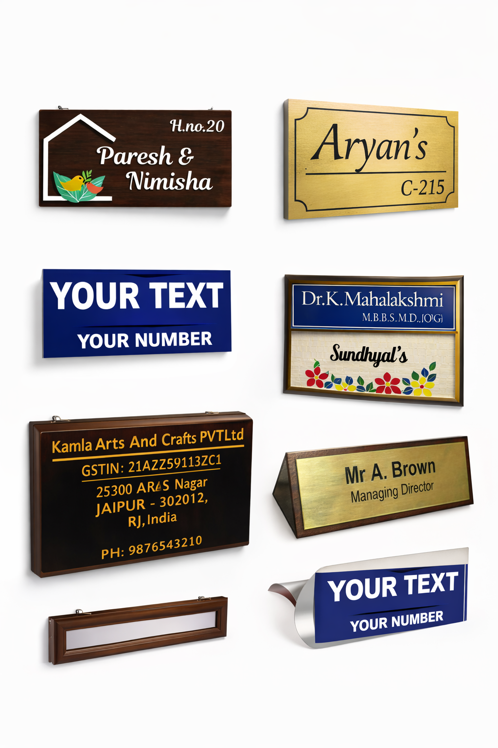 Nameboard sample design